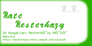 mate mesterhazy business card